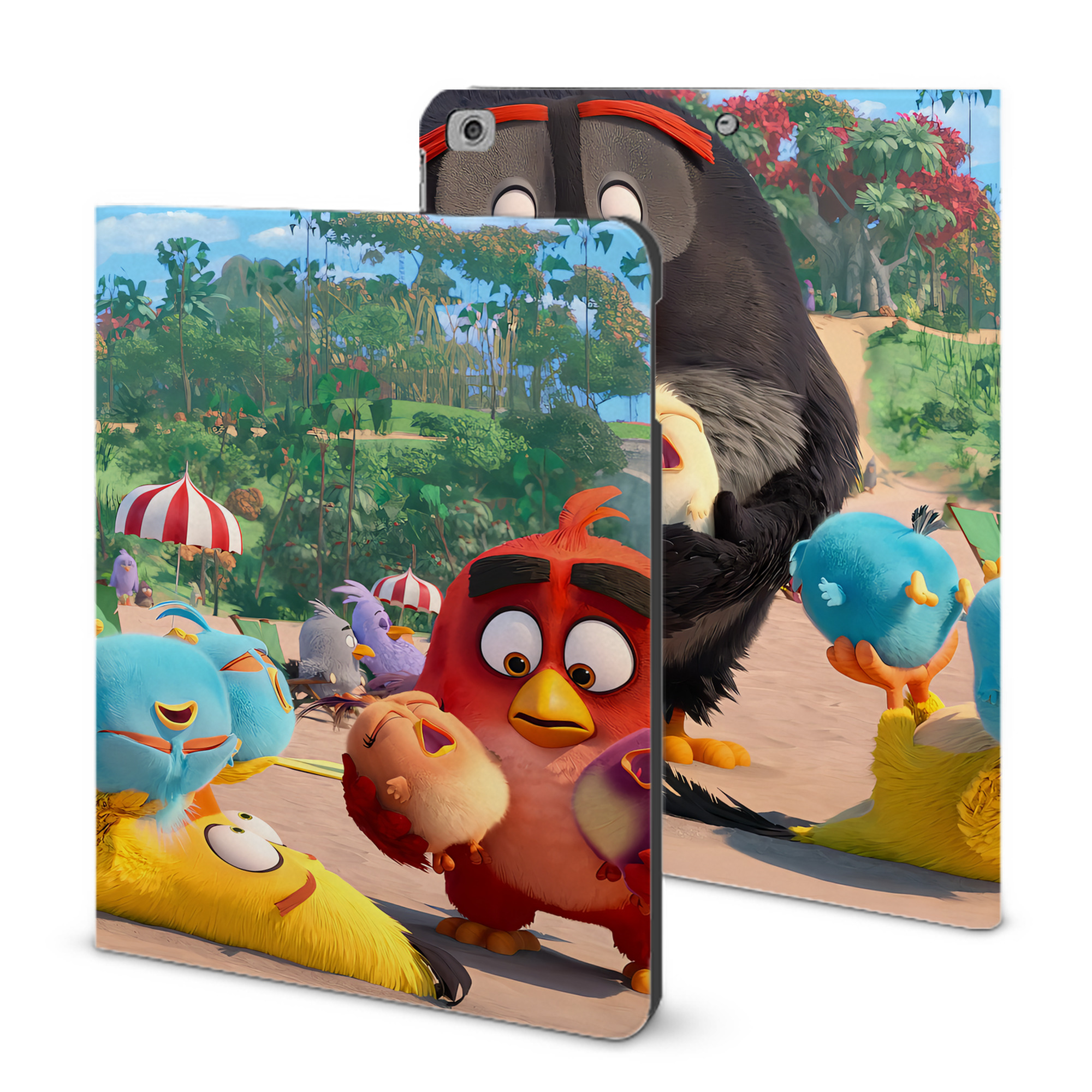 （画像用） Angry Birds アングリーバード IPad ケース ブック型 PUレザー TPU 耐衝撃 軽量 薄型 ペン収納なし 全面保護 IPad 各モデル対応